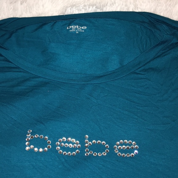 Bundle 4 New Bebe bling tops sz.3x - Picture 6 of 8